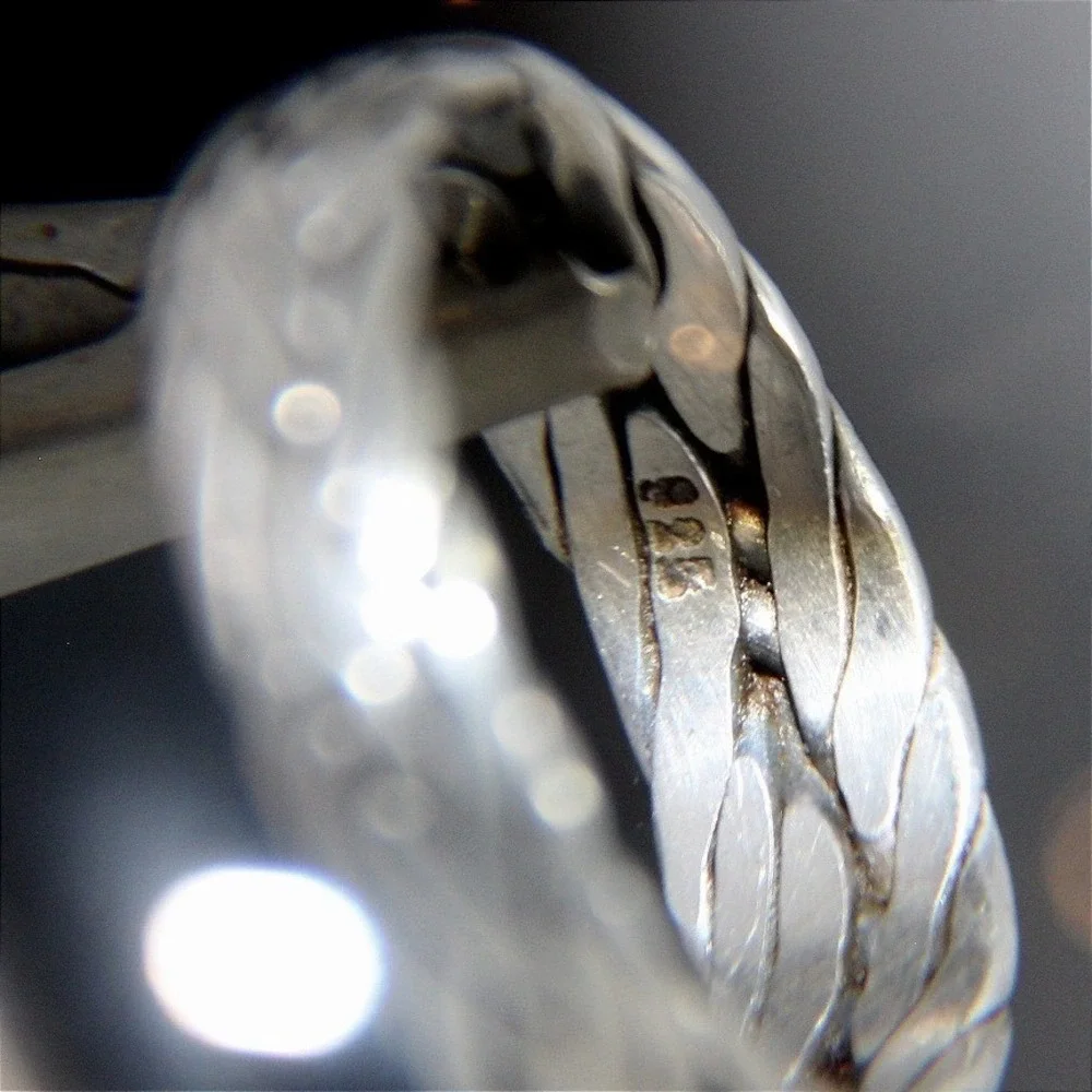 Sterling silver braided